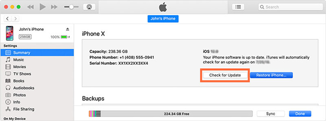 fix red screen on iphone by updating ios system