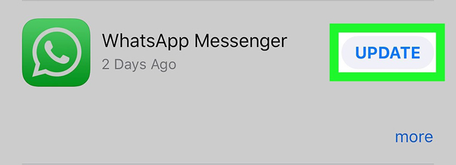 update whatsapp on appstore