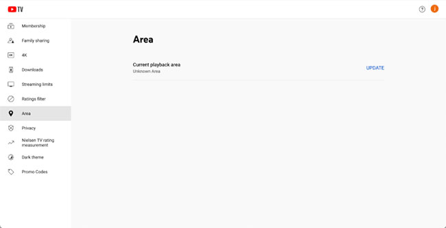 update youtube tv playback area