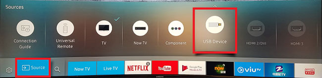 usb device on samsung tv