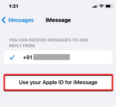 use your apple id for imessage