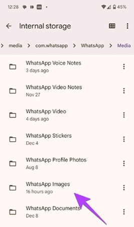 view whatsapp photos new android version