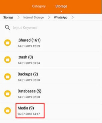 view whatsapp photos old android version