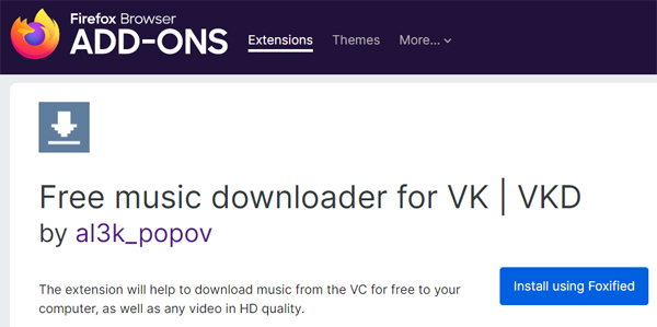vk video downloader extension
