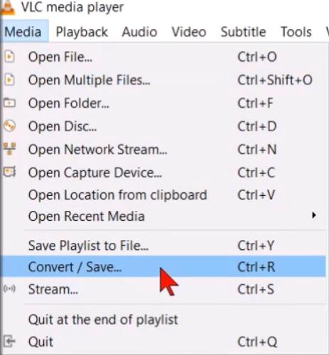 vlc convert option