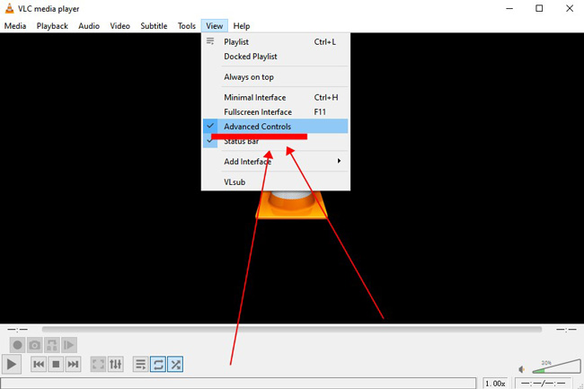 enable video recording button in vlc