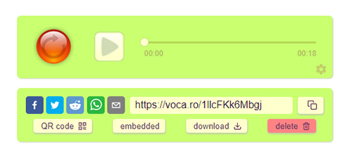 vocaroo free music recording software