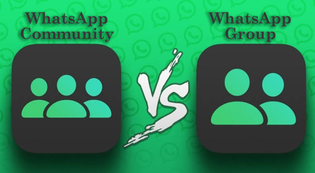 whatsapp community vs group