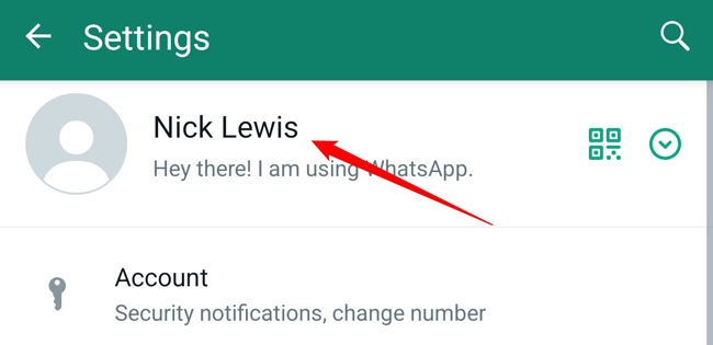 whatsapp profile name