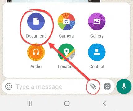 whatsapp send document