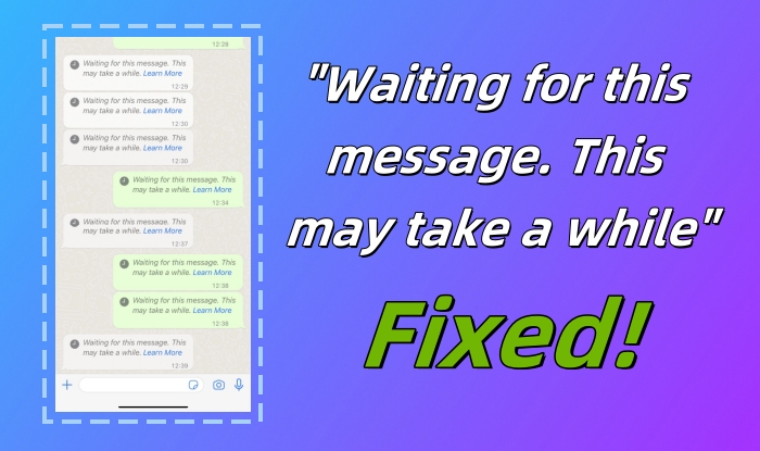 waiting for this message this may take a while