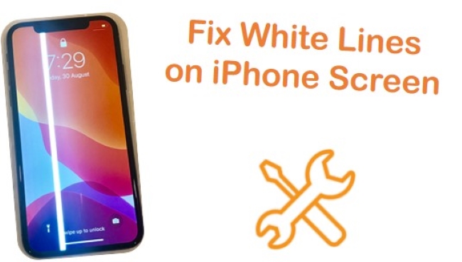 fix white lines on iphone screen