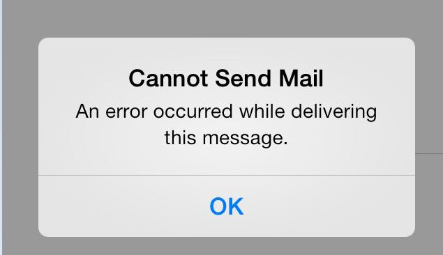 how to fix cant send emails from iphone