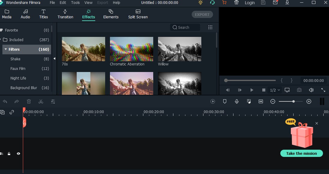 Wondershare Filmora interface
