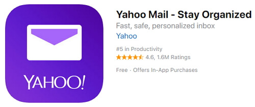 use yahoo mail app