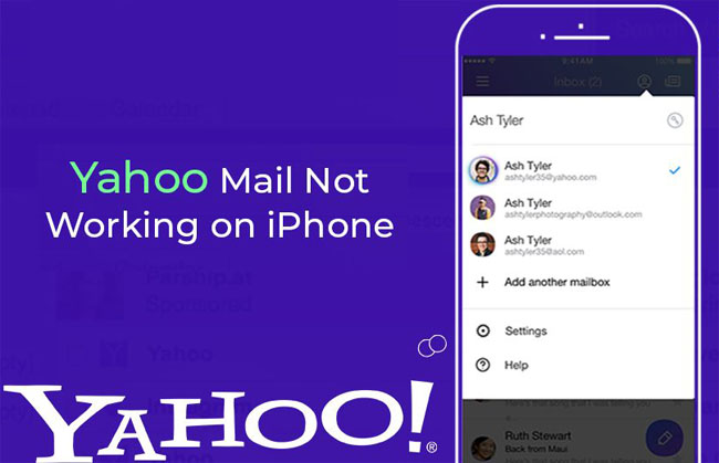 yahoo mail not working on iphone