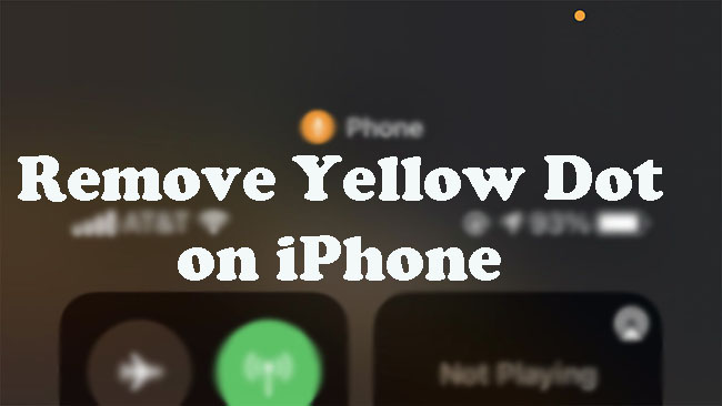 yellow dot on iphone