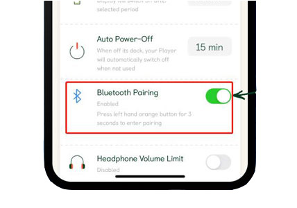 yoto app bluetooth button