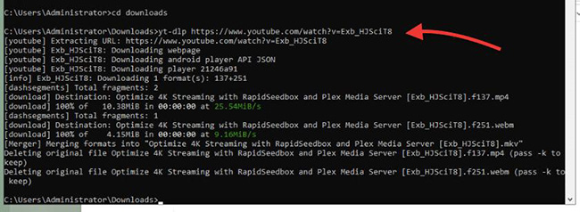 yt dlp paste url