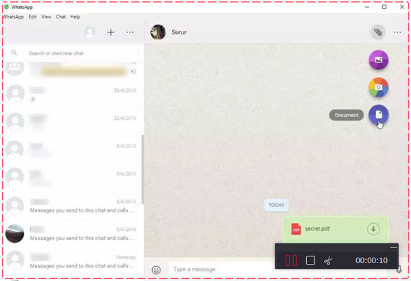 process of record messenger video call