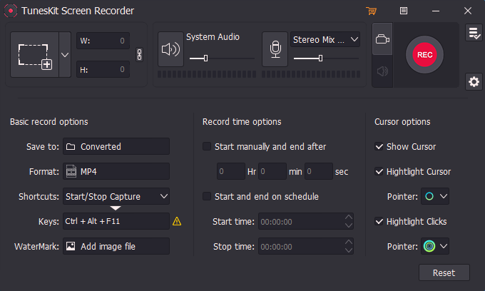 record screen and sound with tuneskit screen recorder