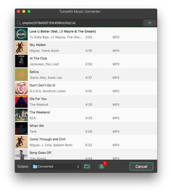 convert spotify music