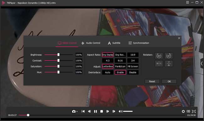 set playback parameters