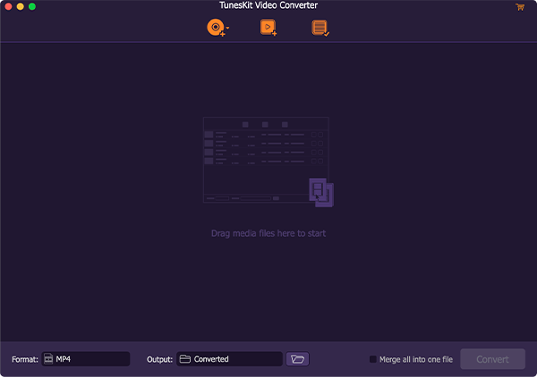 tuneskit video converter main interface