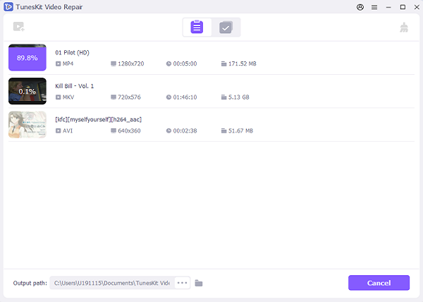 start video repairing