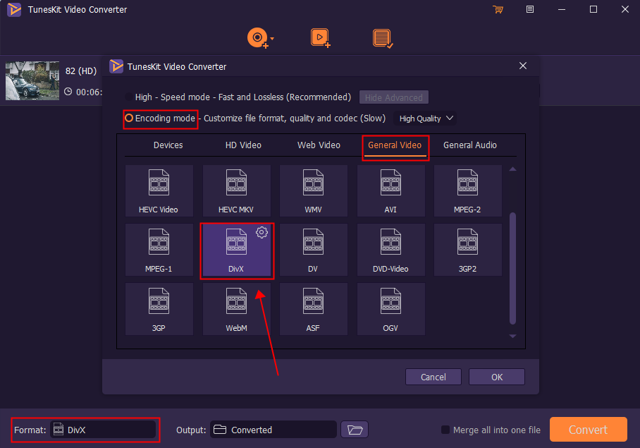 convert dvd to divx