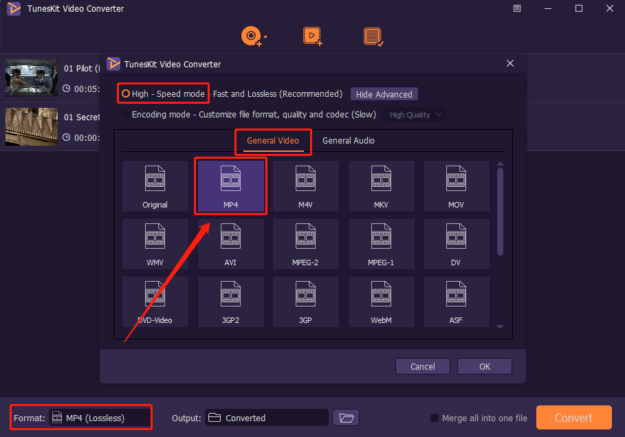 convert dvd to mp4 losslessly