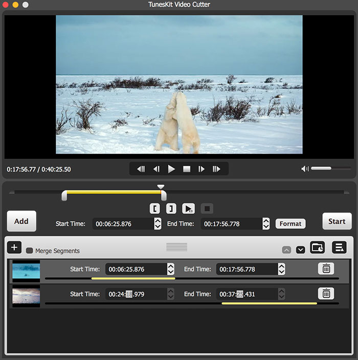 video cutter trim settings