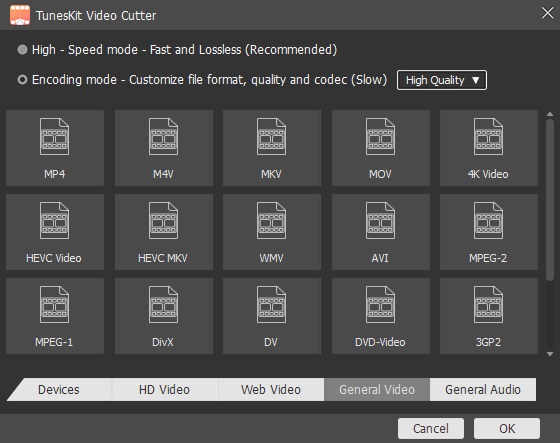 select output format