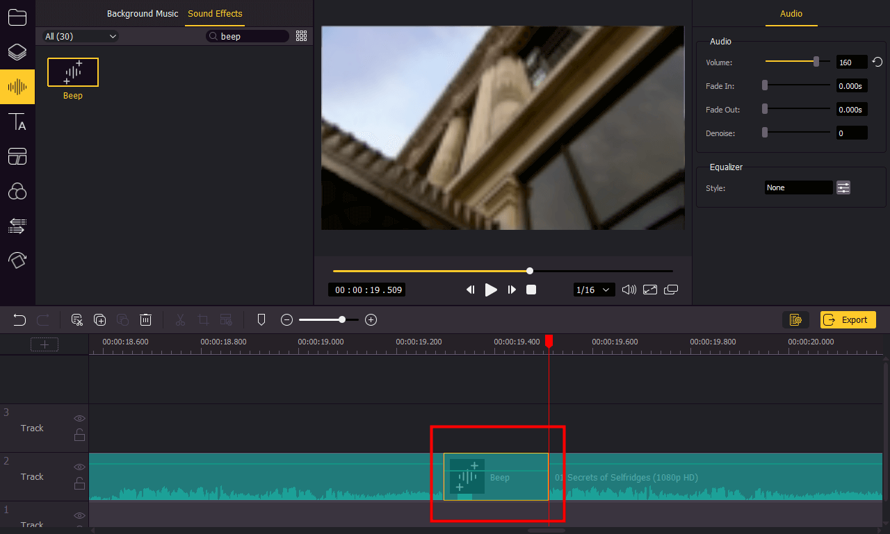 how to add sound wave effect in video