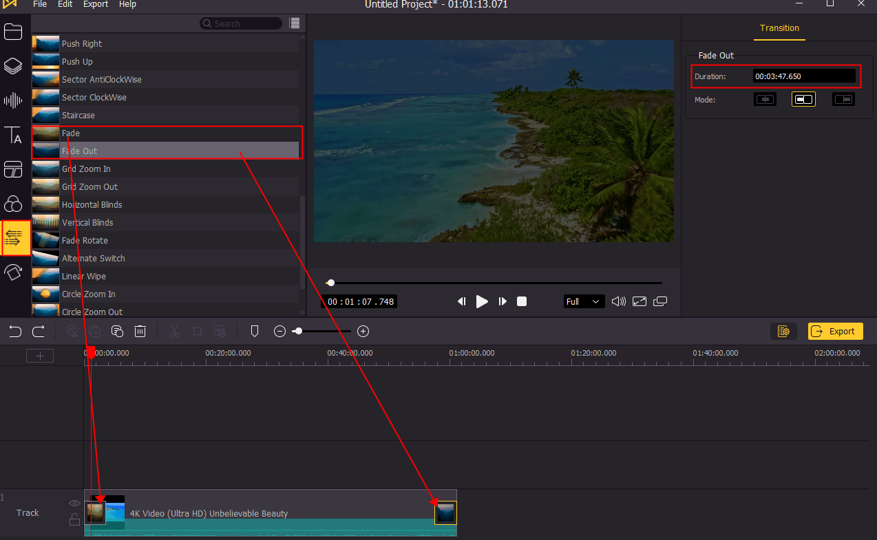 How to Fade in and Fade out a Video