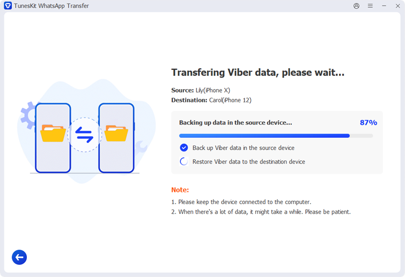transferring viber page